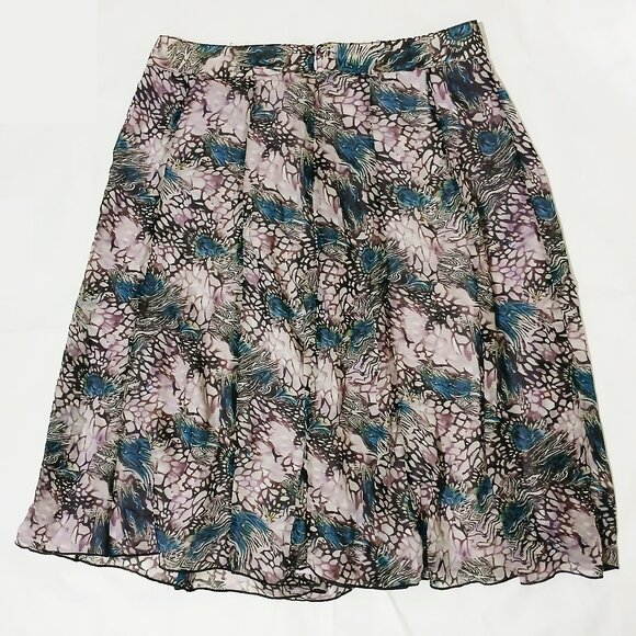 Christopher & Banks Petite Women’s Butterfly Wing Print Chiffon Skirt Size 8P - Picture 3 of 9